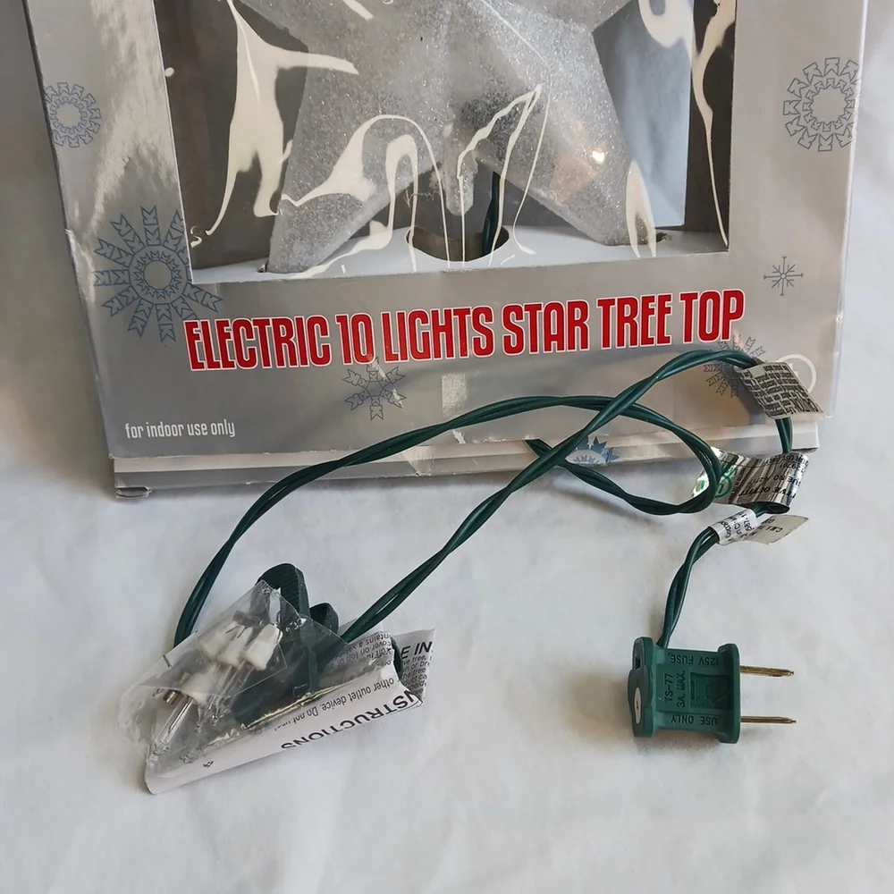 Vintage Kmart Trim A Home Electric Star Treetop 10 Light